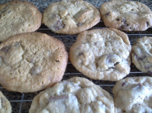 Milka chocolate and hazelnut cookies